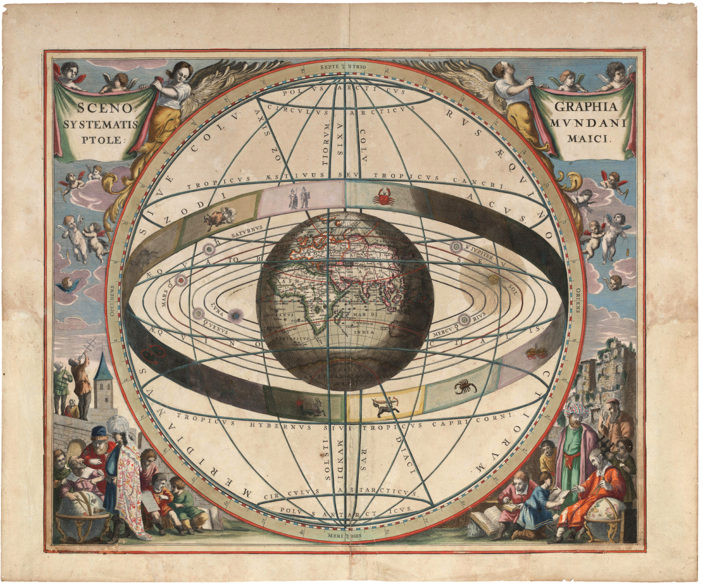 The Ptolemaic system showing the signs of the zodiac and the solar system with - photo 7