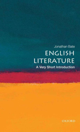 Bate - English Literature: A Very Short Introduction (Very Short Introductions)