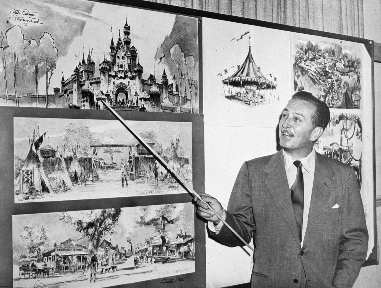 Walt Disney explains his new park while its still under construction in 1955 - photo 4