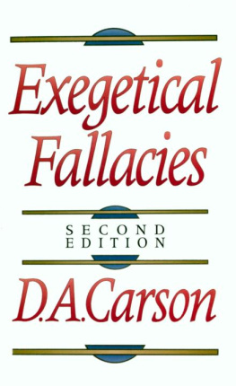 D.A. Carson - Exegetical Fallacies