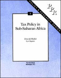 title Tax Policy in Sub-Saharan Africa Policy Research Series V 2 - photo 1