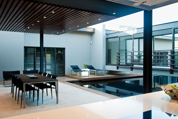 The pool is located between two spaces indoor and outdoor Architect - photo 30