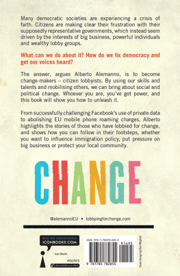 Alemanno - Lobbying for change: find yout voice to create a better society