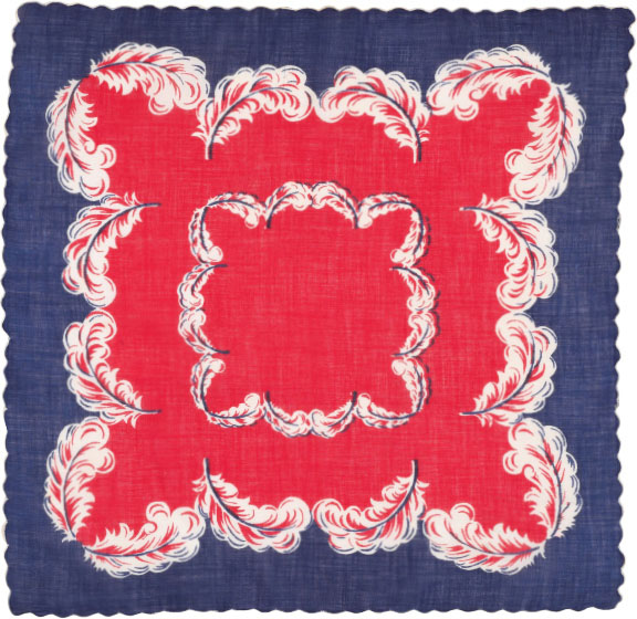 The printed square vintage handkerchiefs for fashion and design - photo 14