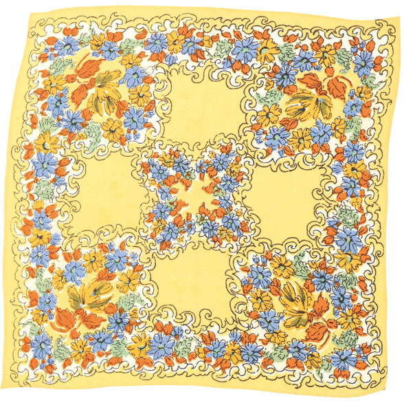 The printed square vintage handkerchiefs for fashion and design - photo 38