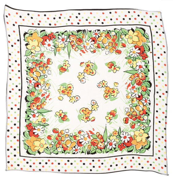 The printed square vintage handkerchiefs for fashion and design - photo 41