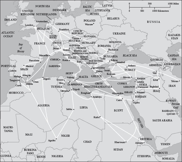 Map 1 Mixed Migration Routes Adapted from Dialogue on Mediterranean Transit - photo 4