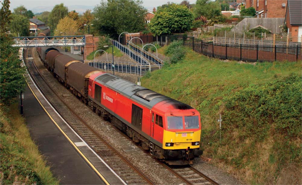 DB Schenker Rail UKs 60100 passing through the station of my birthplace of - photo 3