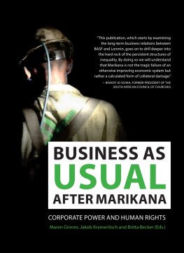 Becker Britta - Business as Usual after Marikana