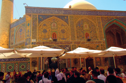 Exquisite tilework decorates the outside walls of the Imam Ali Mosque - photo 24