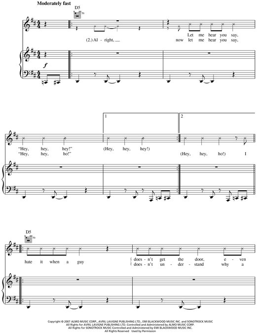 Avril Lavigne--The Best Damn Thing Songbook - photo 27