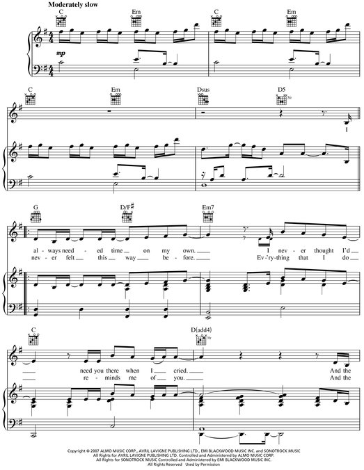 Avril Lavigne--The Best Damn Thing Songbook - photo 35