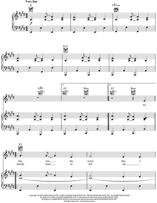 Avril Lavigne--The Best Damn Thing Songbook - photo 41