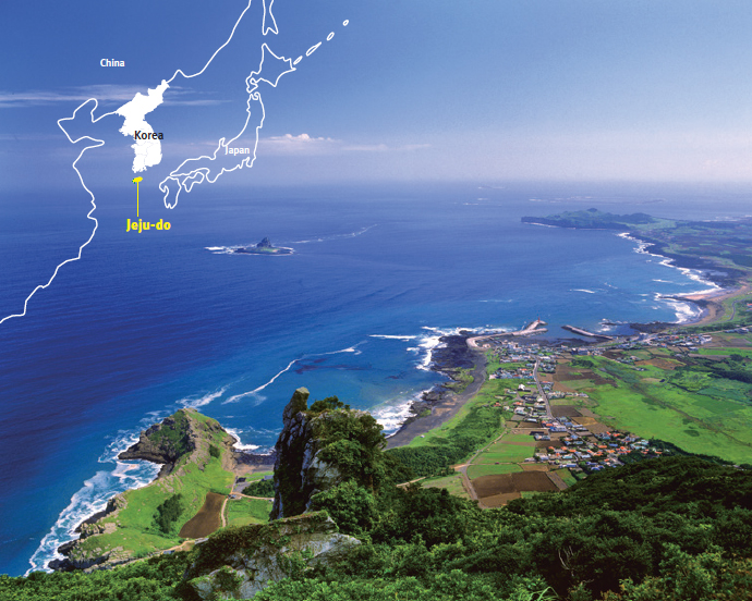 The largest island in Korea Jeju forms a roughly oval shape stretching 75 - photo 5