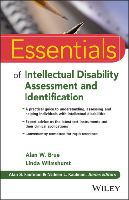 Alan W. Brue - Essentials of Intellectual Disability Assessment and Identification