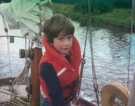 Sailing at 5 years old Steering our boat Sule Skerry it means Seal Rock in - photo 2