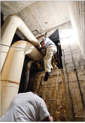 Governor Cuomo descends a ladder that was part of the escape route Photo by - photo 13