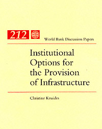 title Institutional Options for the Provision of Infrastructure World Bank - photo 1