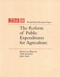 title The Reform of Public Expenditures for Agriculture World Bank - photo 1