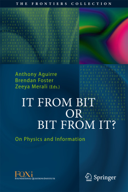 Aguirre Anthony Nicholas - It From Bit or Bit From It?: On Physics and Information