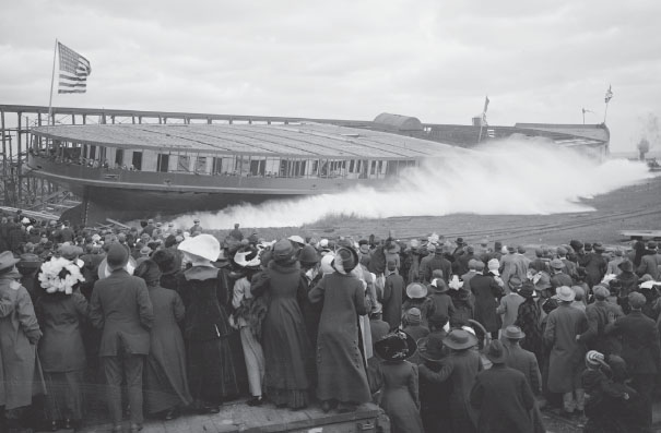 Launch of a Great Lakes steamship She came right back up just as nice and - photo 10