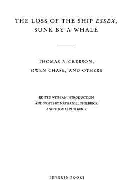 Nickerson Thomas The Loss of the Ship Essex, Sunk by a Whale