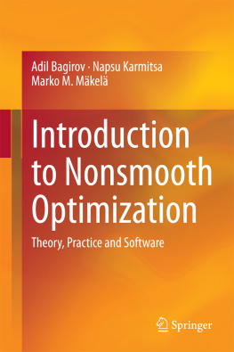 Adil Bagirov Napsu Karmitsa - Introduction to Nonsmooth Optimization