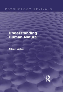 Adler Understanding Human Nature