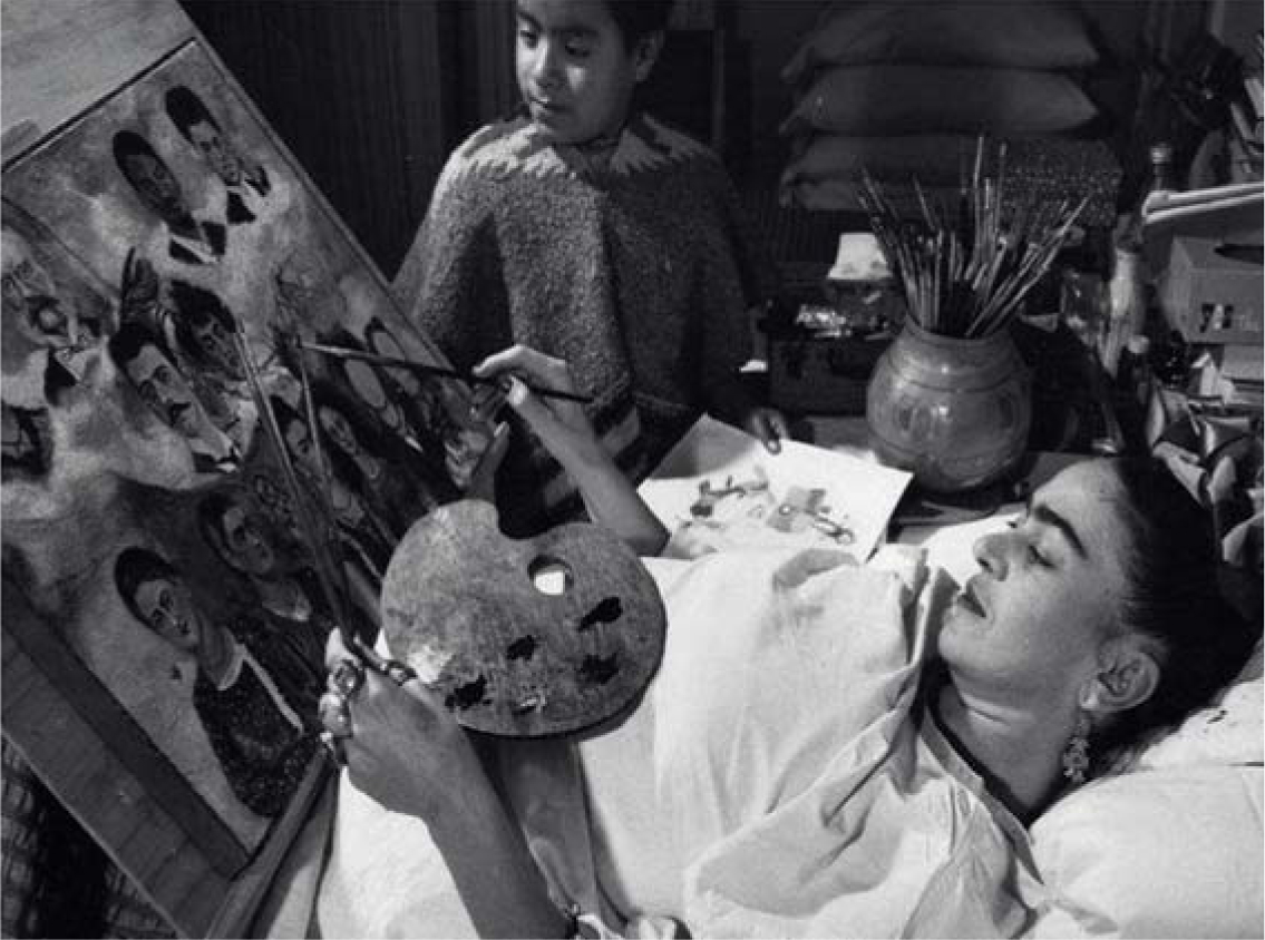 Frida Kahlo painting in bed 1950 Photograph by Juan Guzman Yet there is one - photo 5