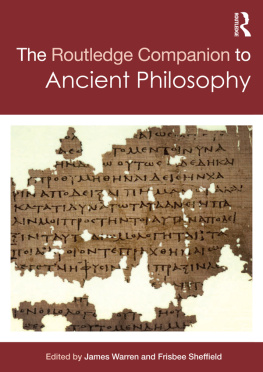 Sheffield Frisbee Candida Cheyenne - The Routledge companion to ancient philosophy