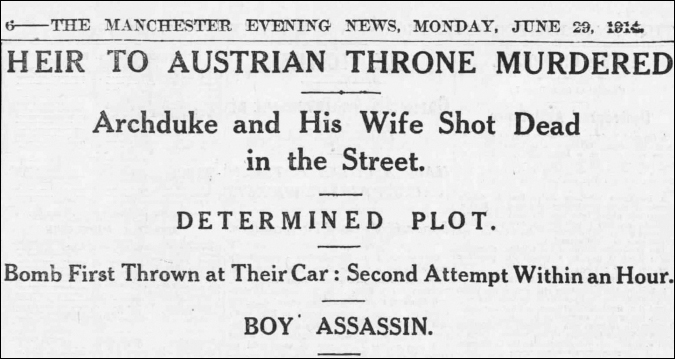 Manchester Evening News 29 June 1914 The boy assassins gunshot would echo - photo 3