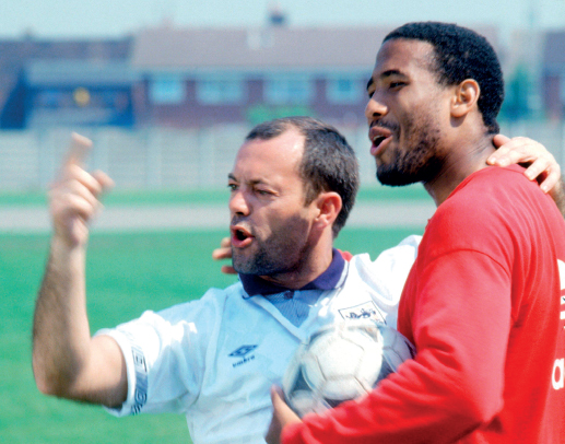 Keith Allen and John Barnes singing for England Kevin Cummins My original - photo 23