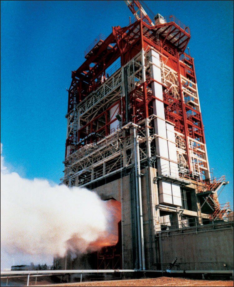 This photograph shows the test firing of the Saturn V third stage which took - photo 2