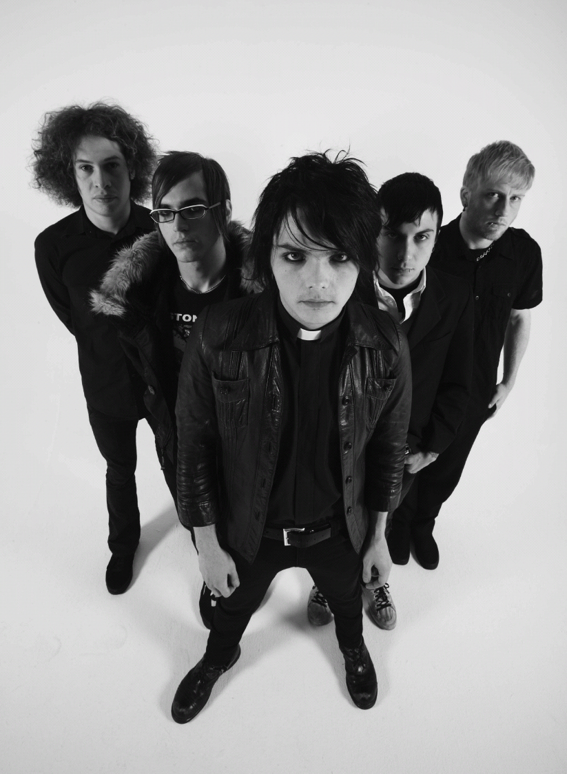 My Chemical Romance L-R Ray Toro Guitar Mikey Way Bass Gerard Way - photo 3