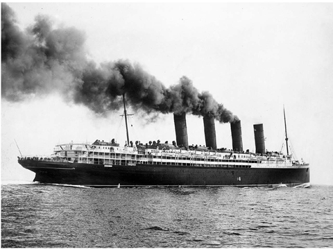 17 Undated photograph showing the Lusitania crossing the Atlantic 18 The - photo 19