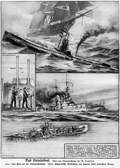 9 The Submarine an idealized depiction of submarine warfare from the - photo 11