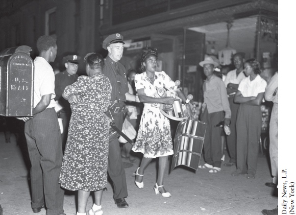 Rioting swept Harlem in 1943 after a police officer shot and wounded a black - photo 16