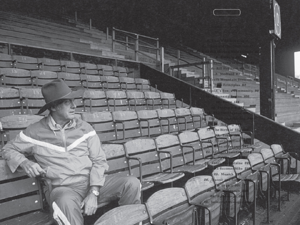 Bill sits in the Presidents Box Hayward Fields east stands where he often - photo 4