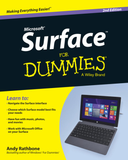Andy Rathbone - Surface For Dummies