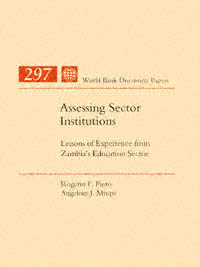 title Assessing Sector Institutions Lessons of Experience From Zambias - photo 1