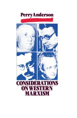 Anderson - Considerations on Western Marxism