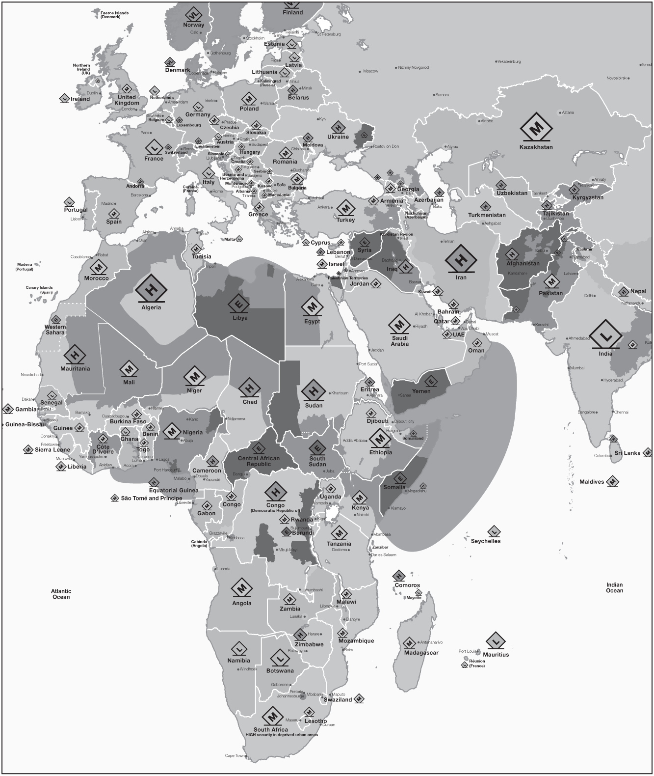 Map 2 Detail from the World Risk Map 2018 by Control Risks the specialist - photo 4