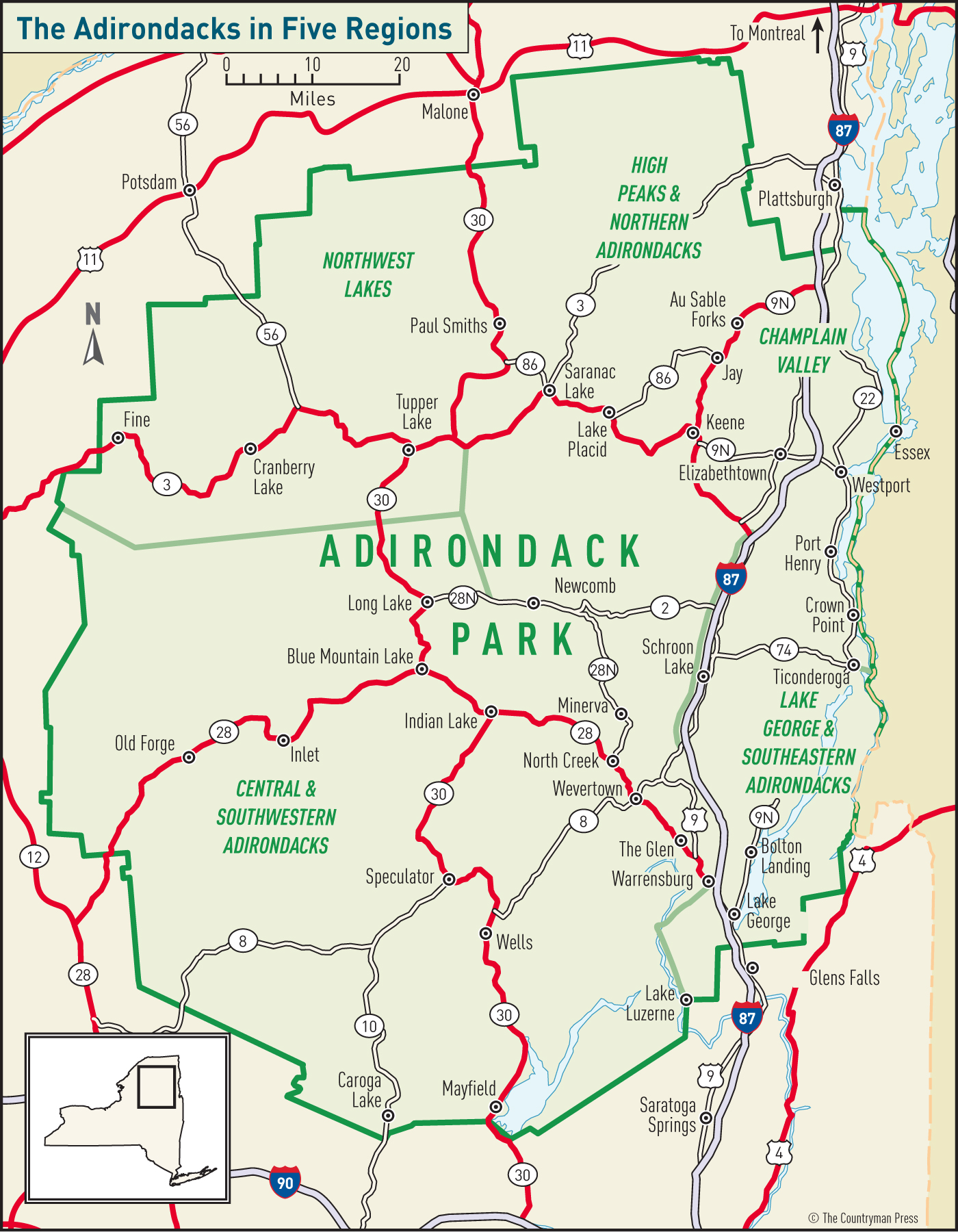 CONTENTS MAPS N ew Yorks Adirondack Park is a big parkbigger than Yellowstone - photo 3