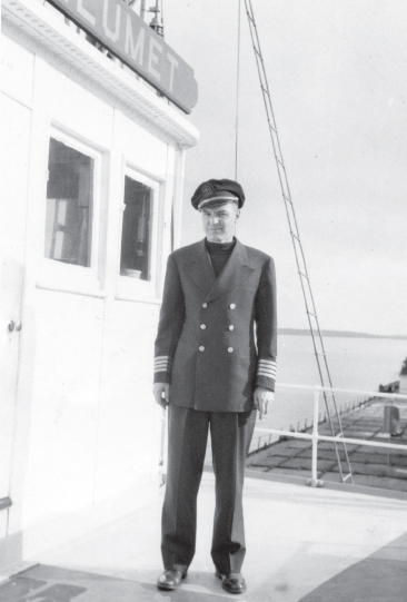 My father Captain Willis C Michler stands next to the pilothouse of the SS - photo 3