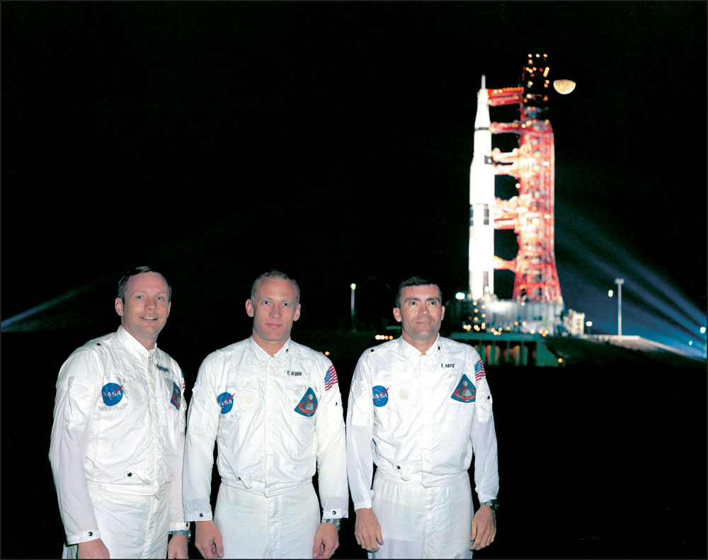 This unusual crew photograph shows the Apollo 8 backup crew of from left to - photo 2