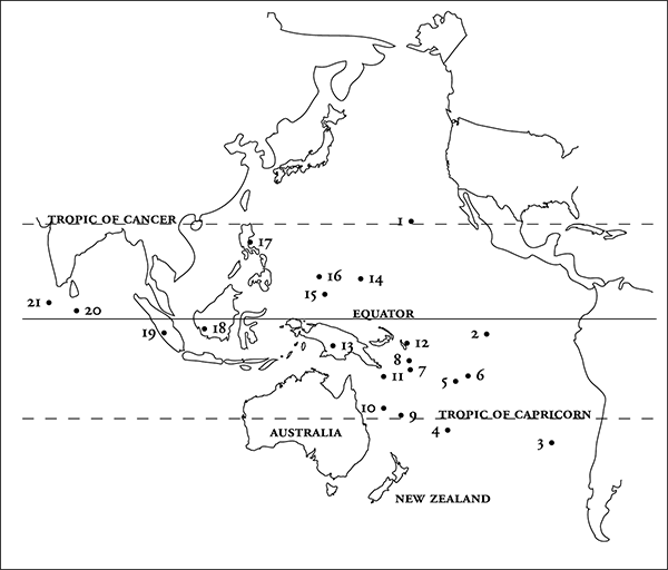 Key 1 hawaiian islands 8 samoa 15 caroline islands 2 marquesas - photo 3