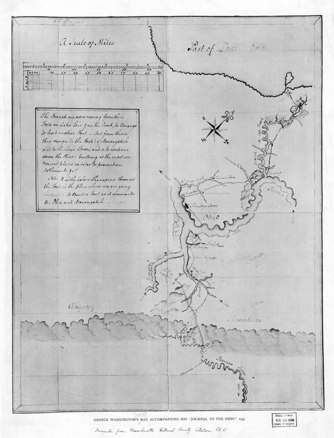 Young Washingtons Sketch Map of His First Wilderness Journey Appointed to a - photo 1