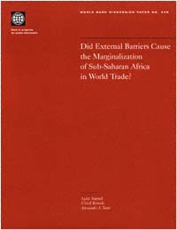 title Did External Barriers Cause the Marginalization of Sub-Saharan - photo 1