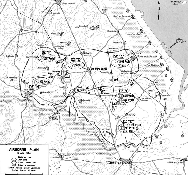 Plan of the US airborne landing to the rear of Utah Beach The 82d airborne - photo 5