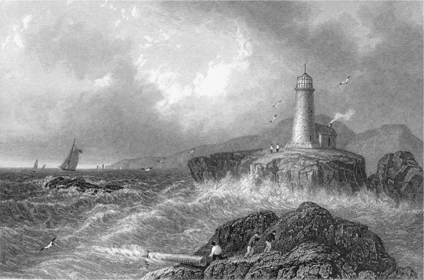 Engraving done in 1840 of Maines Mount Desert Rock Lighthouse after a painting - photo 5